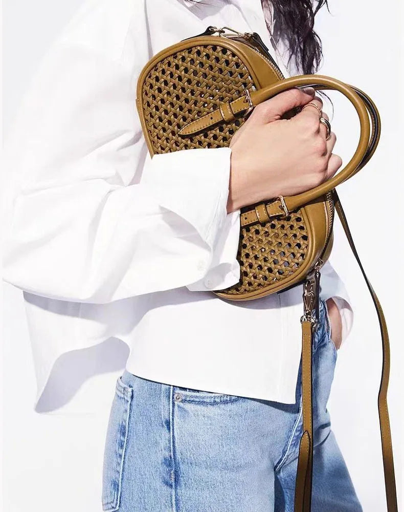 Cutout Bowling Shoulder Bag