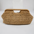 Woven Cutout-Handle Handbag