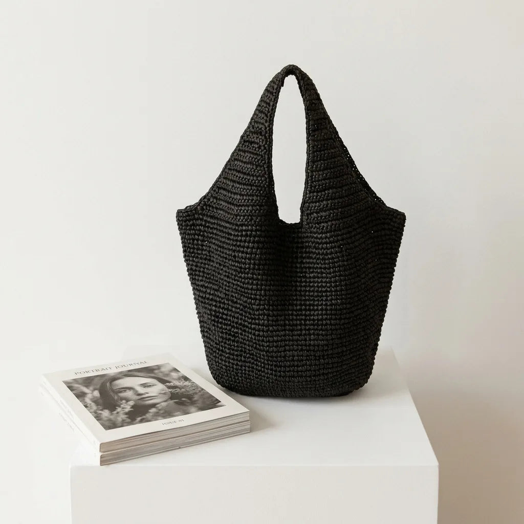 Woven Hobo Tote Bag