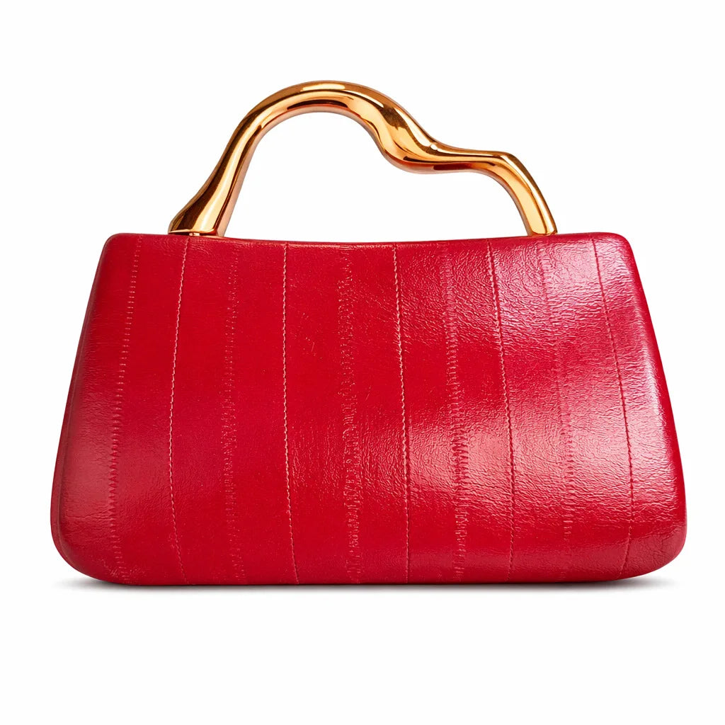 Wave-Handle Top-Handle Bag