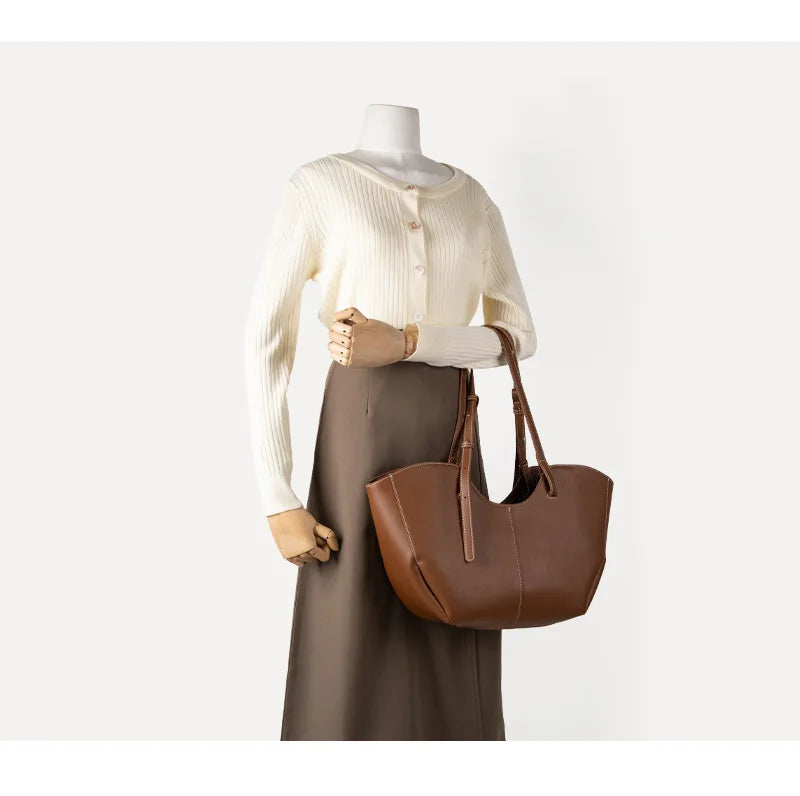 Curved Shoulder Tote Bag