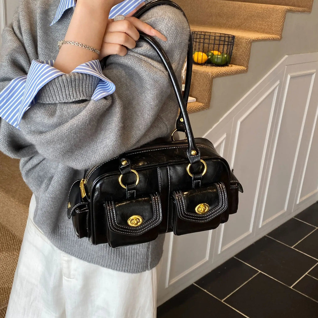 Double-Pocket Bowling Handbag