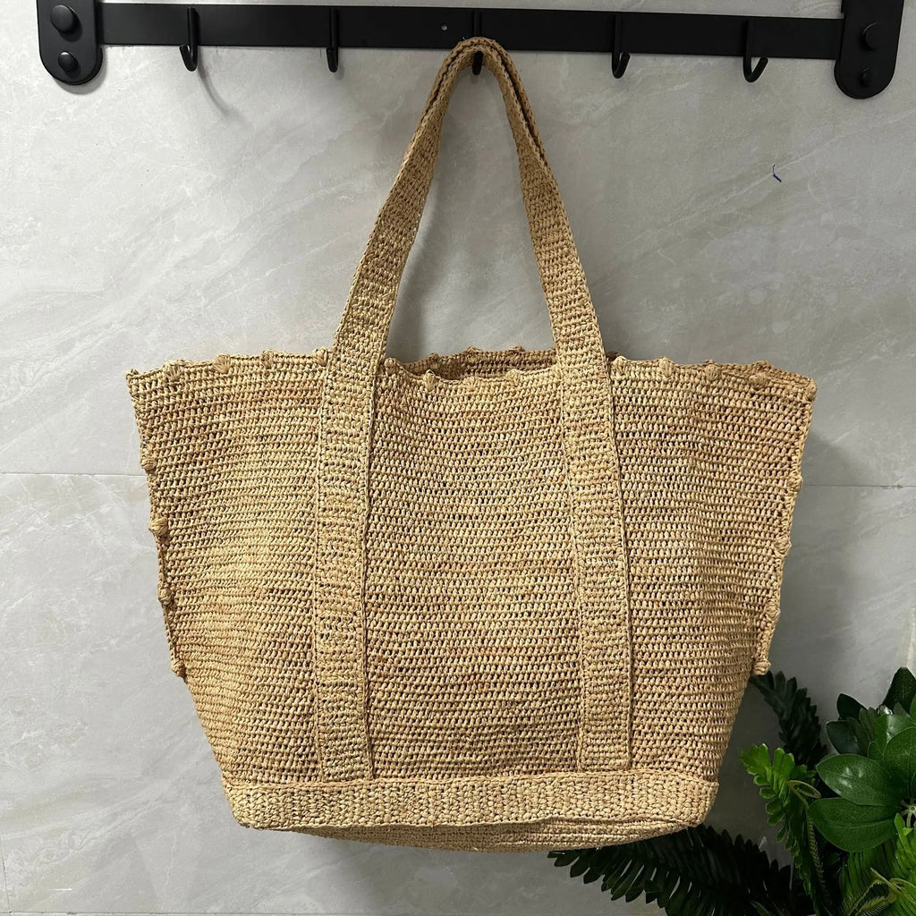 Woven Shoulder Tote Bag