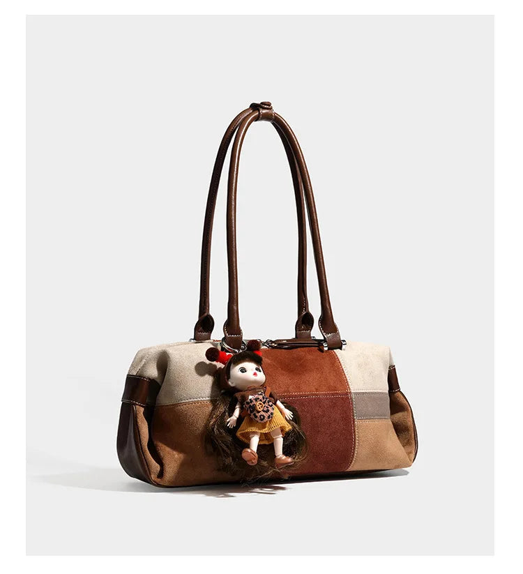 Patchwork Bowling Shoulder Bag