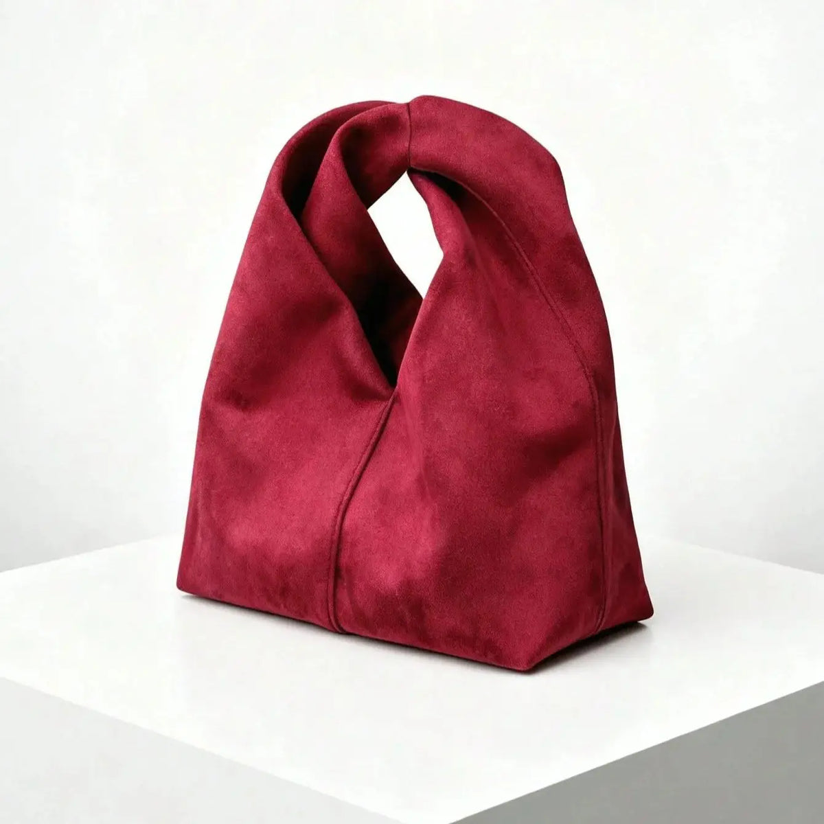 Folded-Handle Soft Handbag