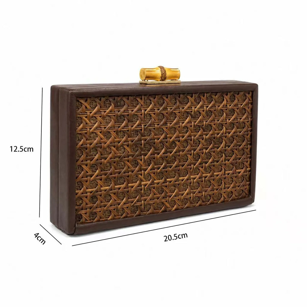 Woven Frame Clutch Bag