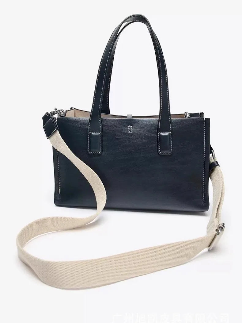 Ring-Detail Top-Handle Bag
