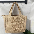 Floral Woven Shoulder Tote
