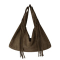 Fringed Slouchy Shoulder Bag