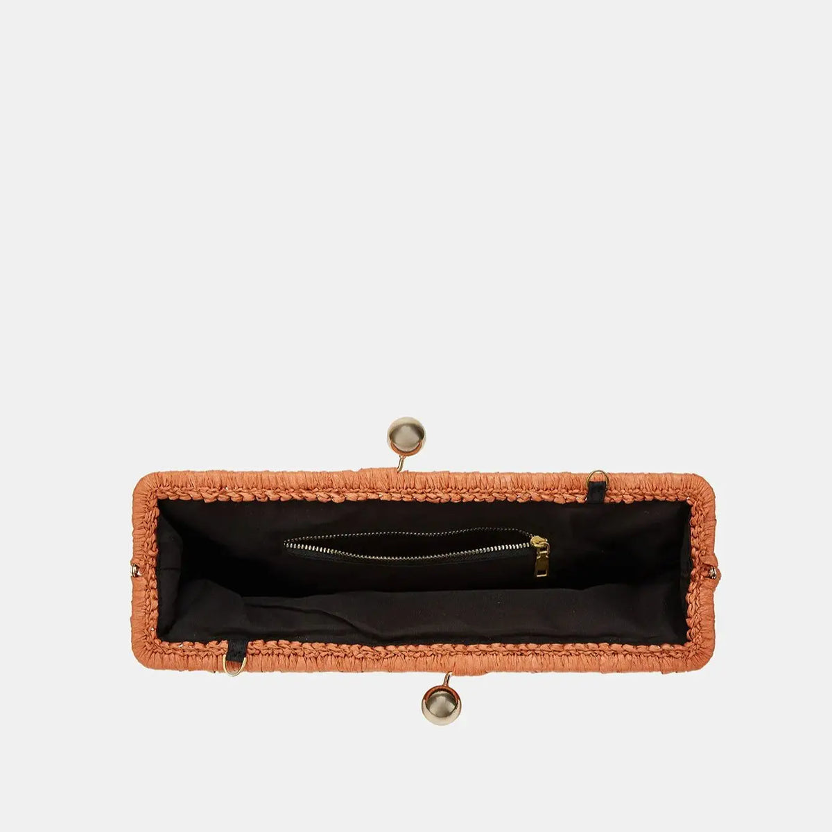 Woven Kiss-Lock Chain Bag