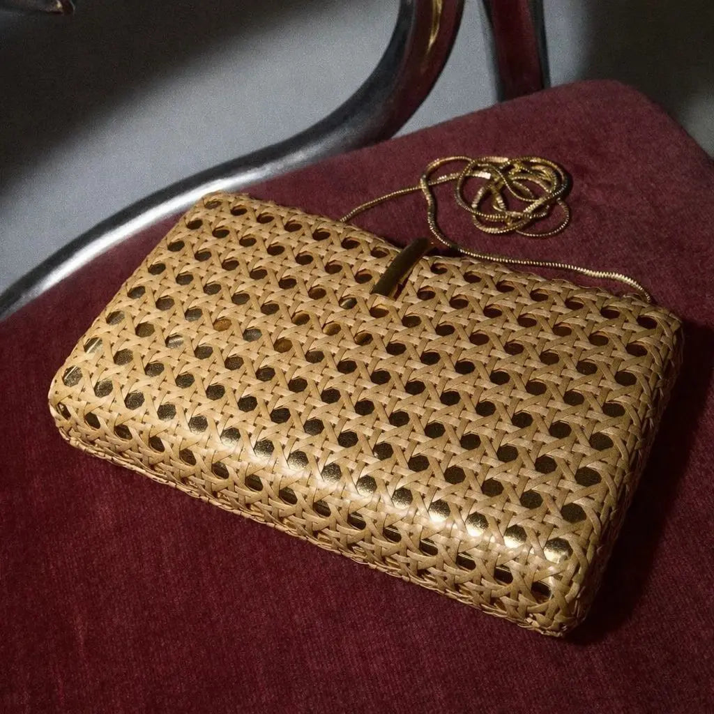 Open-Weave Box Clutch Bag