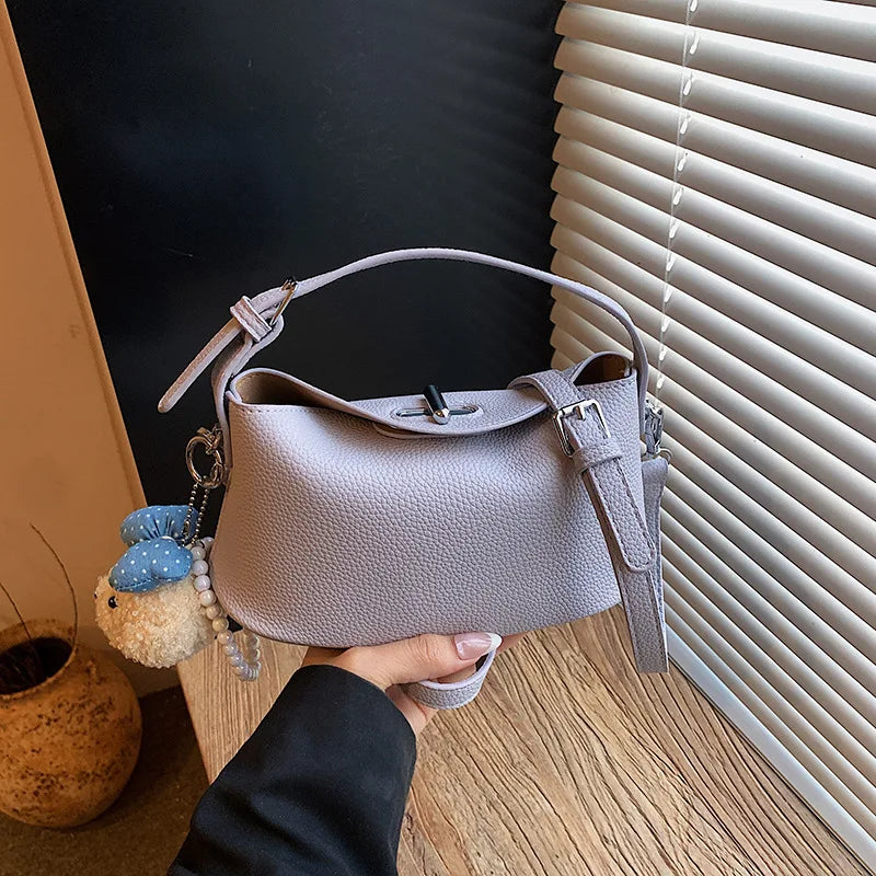 Curved Zip Shoulder Bag