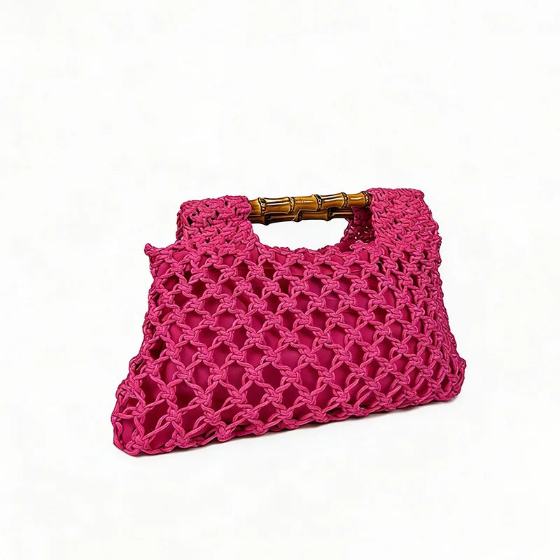Openwork Cutout-Handle Handbag