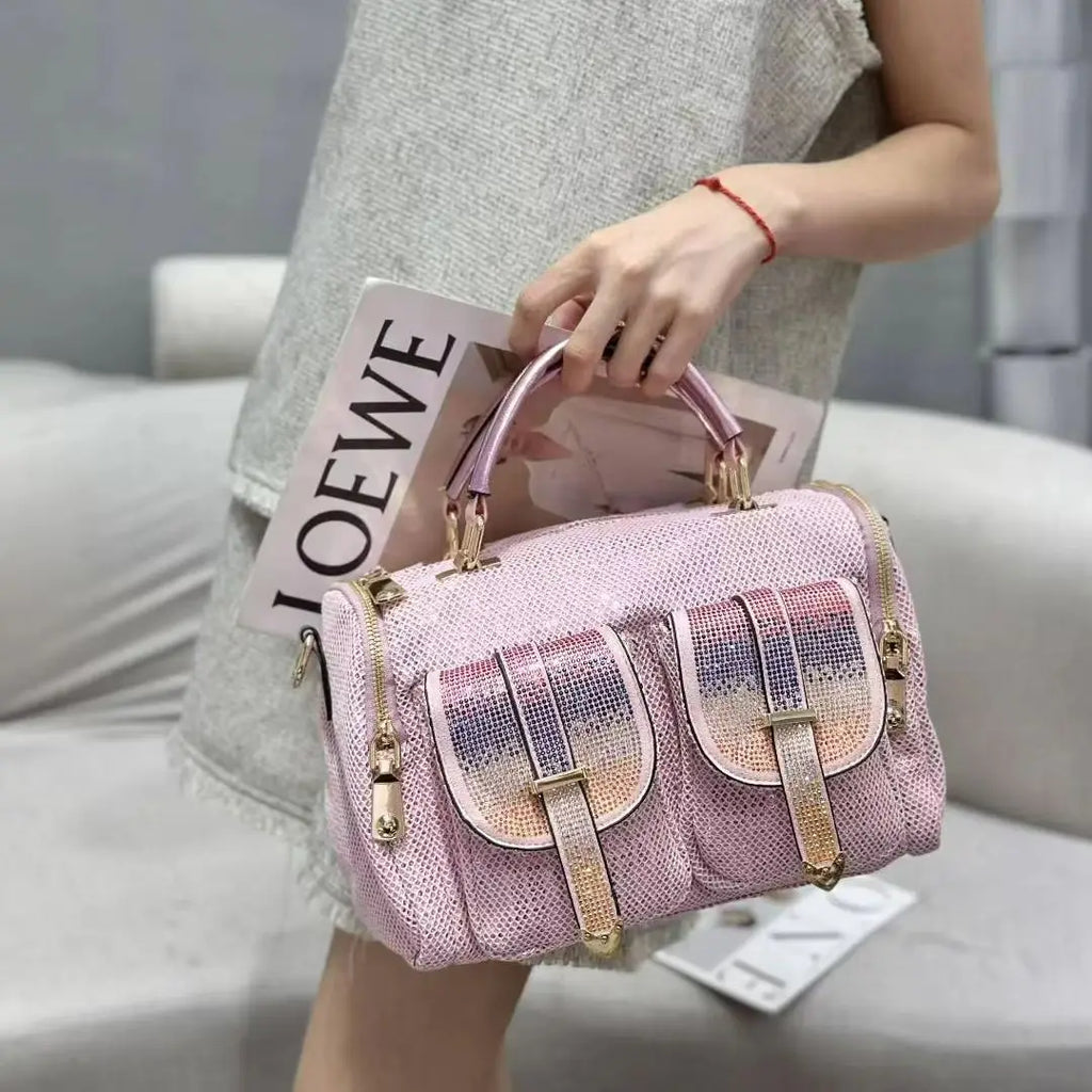 Sparkling Double-Pocket Bowling Bag