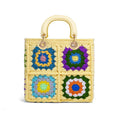 Floral-Square Woven Handbag