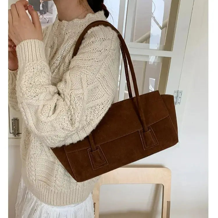 Front-Pocket Shoulder Tote
