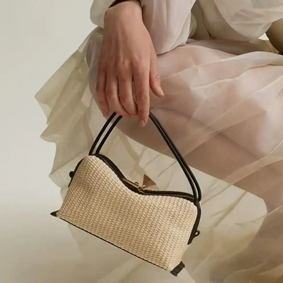 Rectangular Double-Handle Shoulder Bag