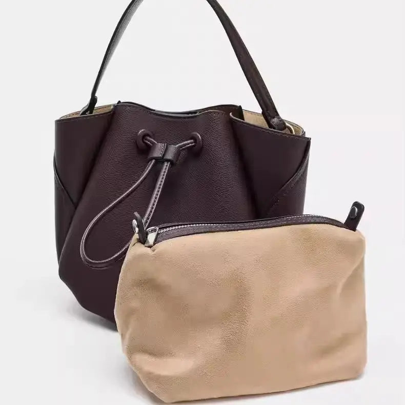 Structured Bucket Shoulder Bag