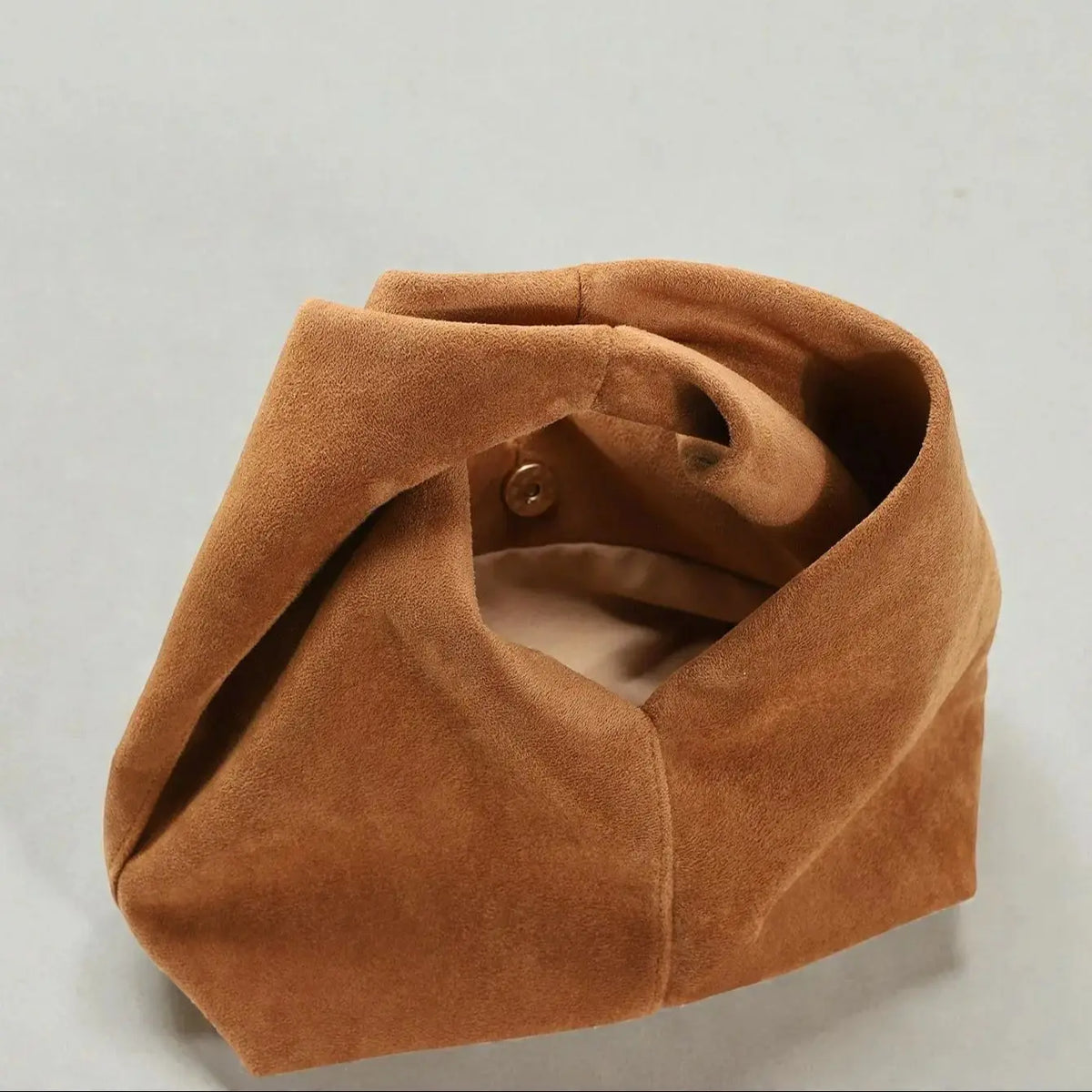 Folded-Handle Soft Handbag