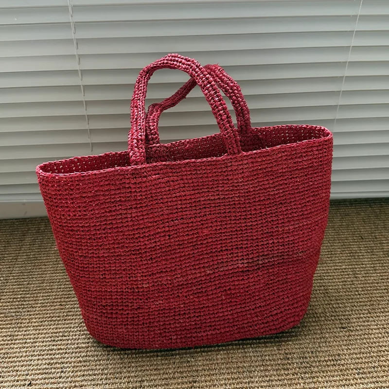 Woven Shoulder Tote Bag