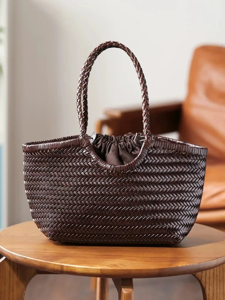 Woven Trapeze Tote Bag