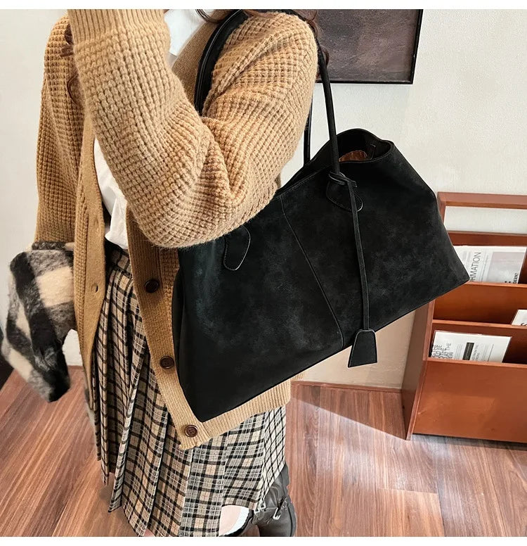 Winged Shoulder Tote Bag