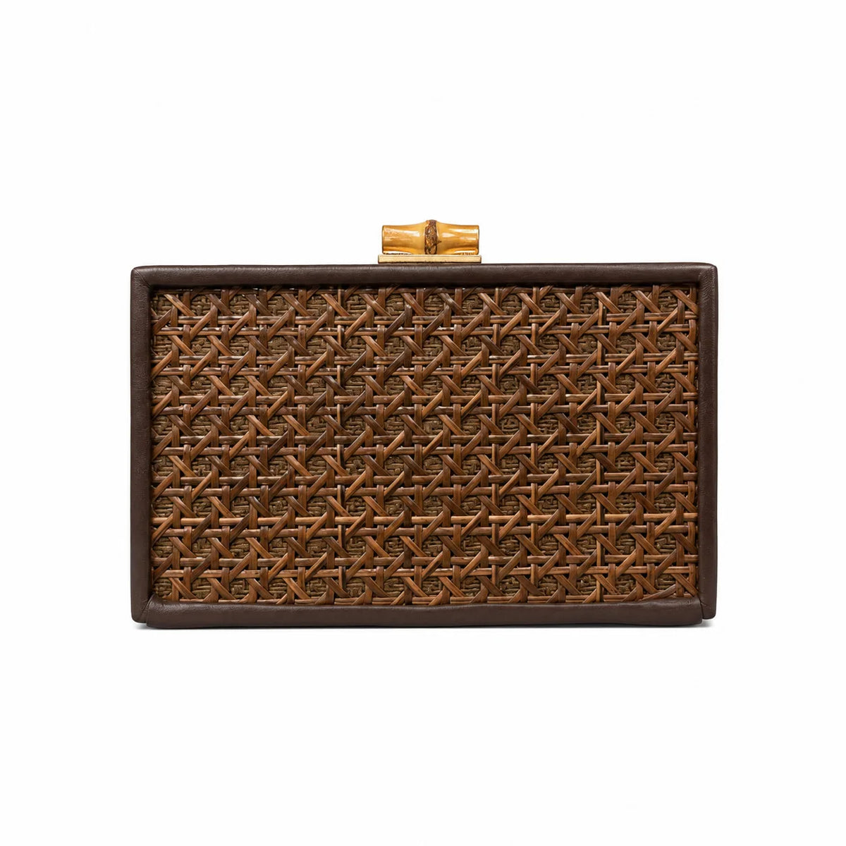 Woven Frame Clutch Bag