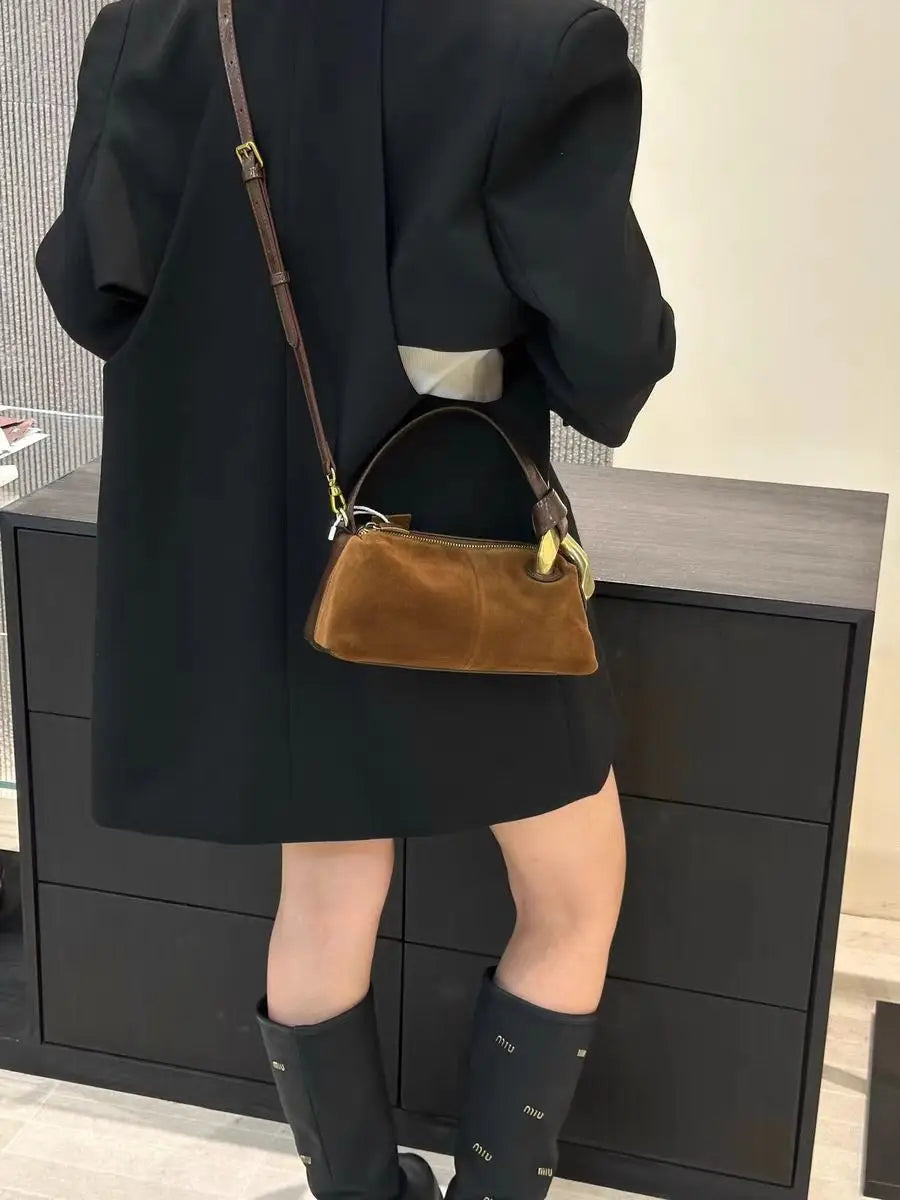 Ring-Handle Shoulder Bag