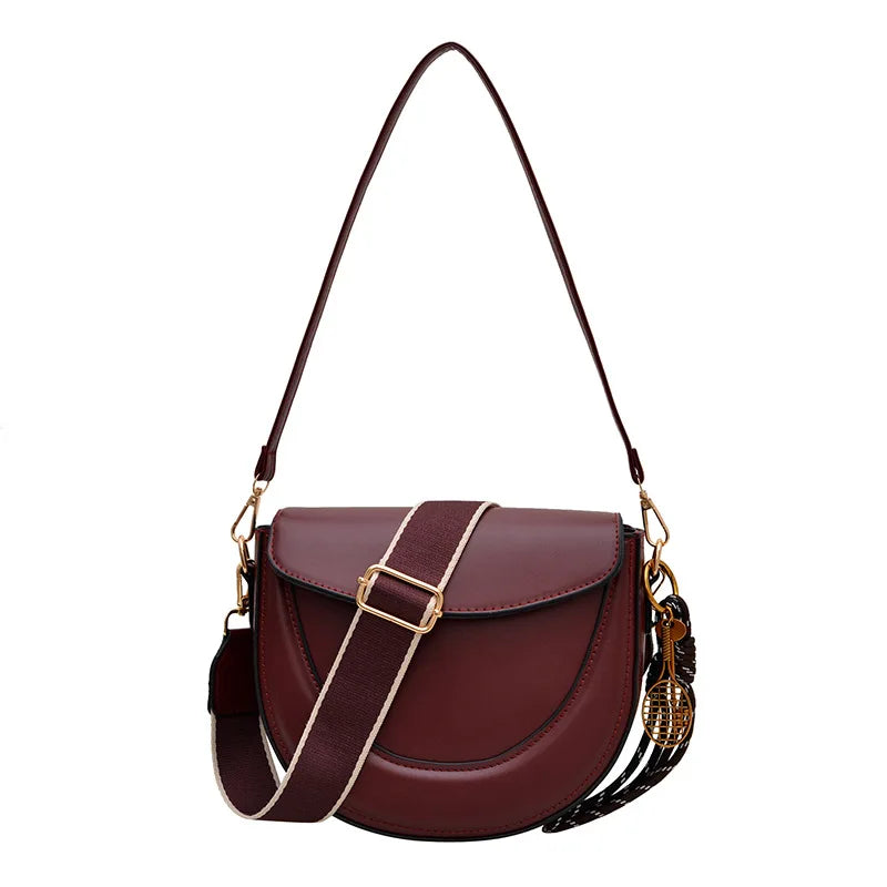 Layered Crescent Handbag