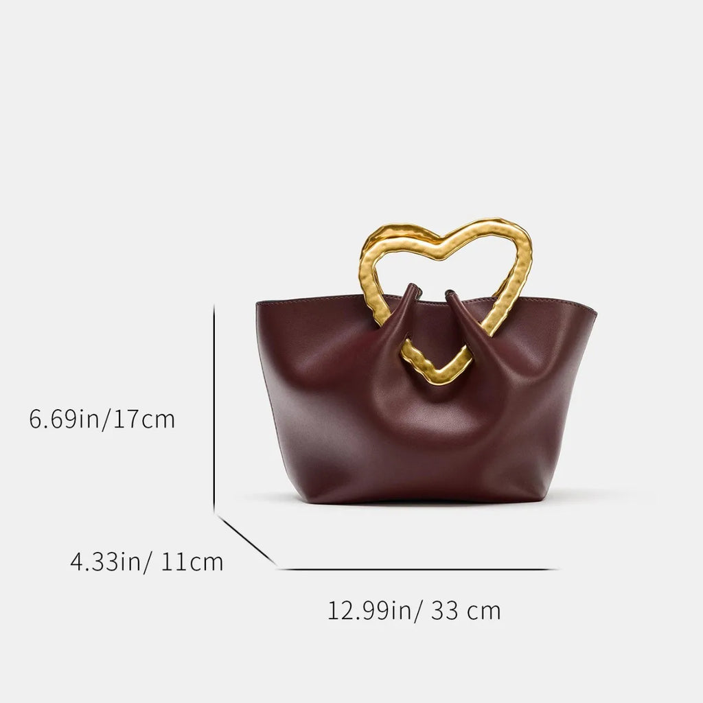 Sculpted-Handle Top-Handle Bag