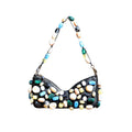 Oval-Embellished Shoulder Bag
