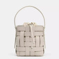 Wide-Weave Bucket Handbag