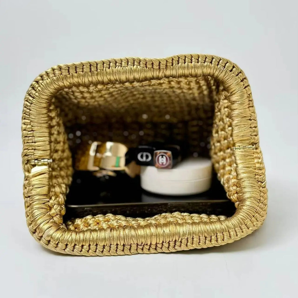 Woven Frame Evening Clutch