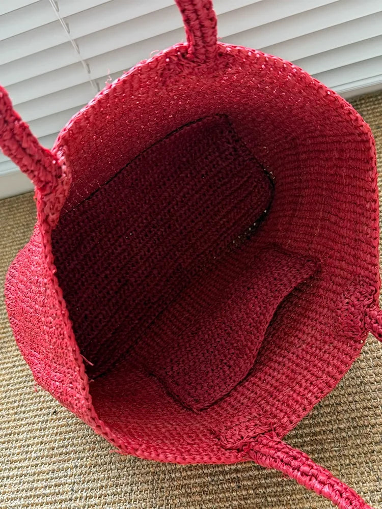 Woven Shoulder Tote Bag