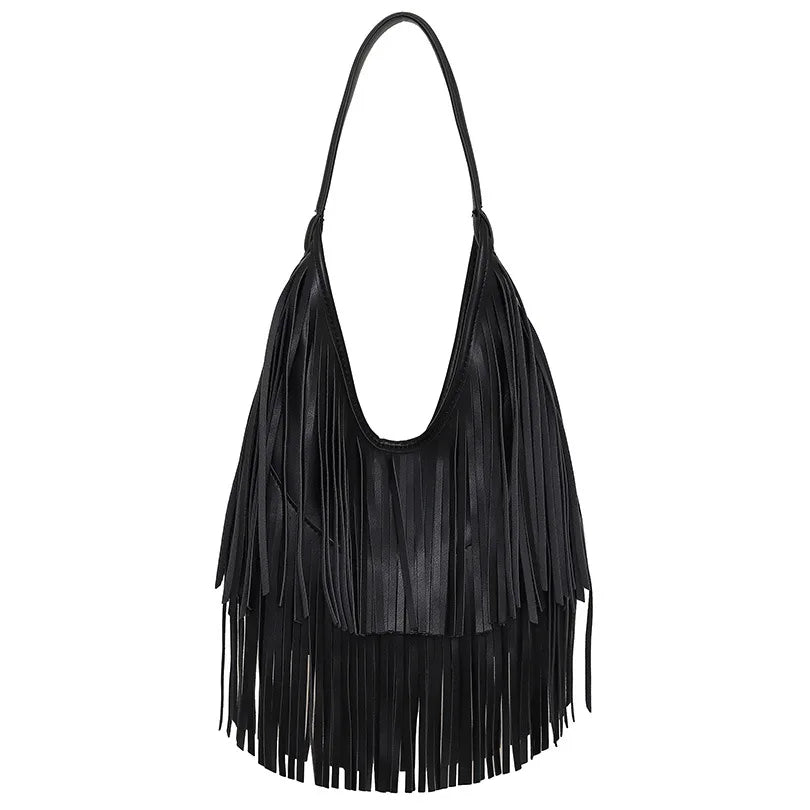 Long-Fringe Shoulder Bag