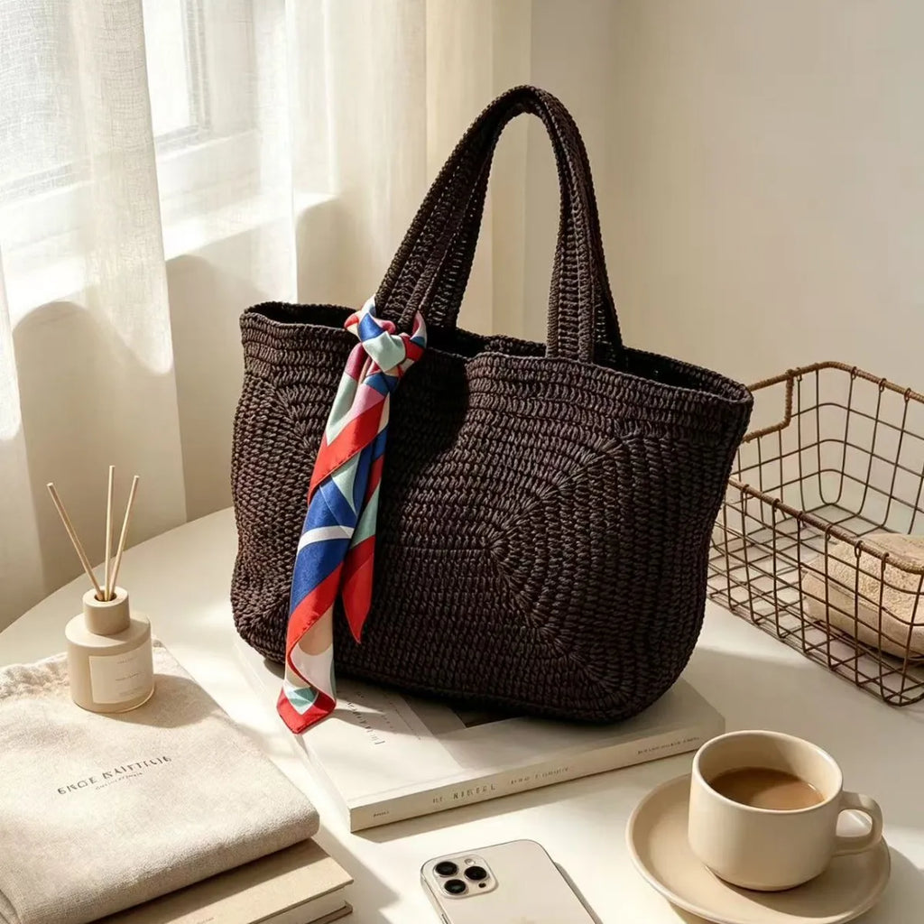 Woven Rectangular Tote Bag