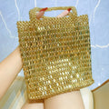 Openwork Beaded Tote Bag