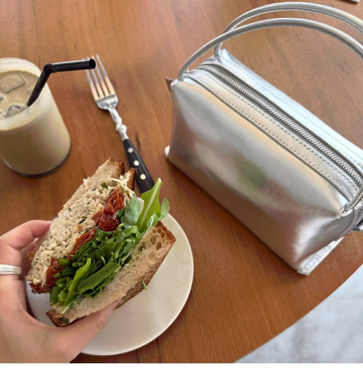 Rectangular Double-Handle Shoulder Bag