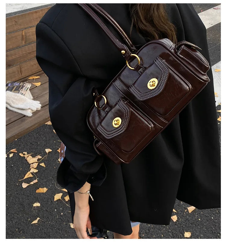 Double-Pocket Bowling Handbag