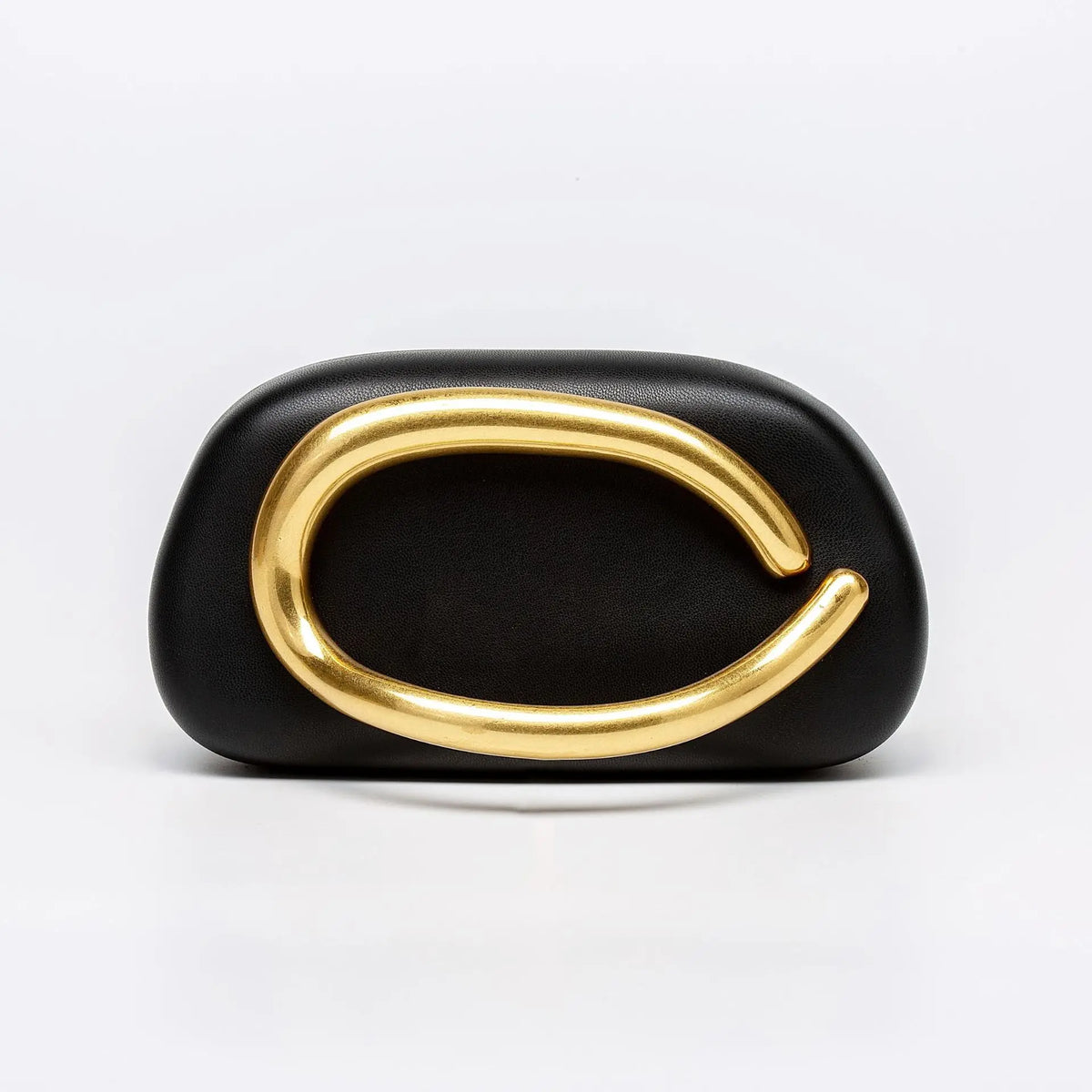 Oval-Accent Evening Clutch