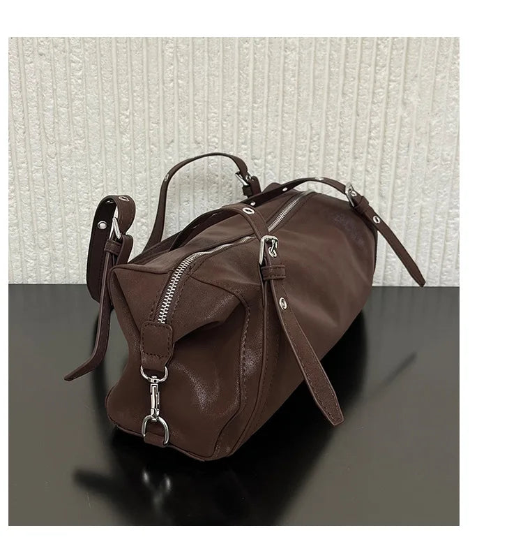 Grommet-Strap Shoulder Bag