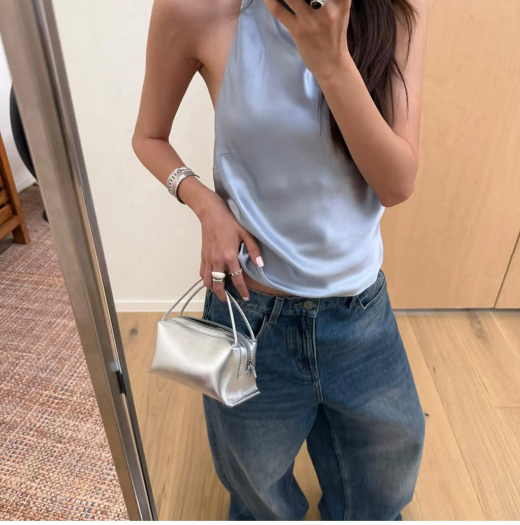 Rectangular Double-Handle Shoulder Bag