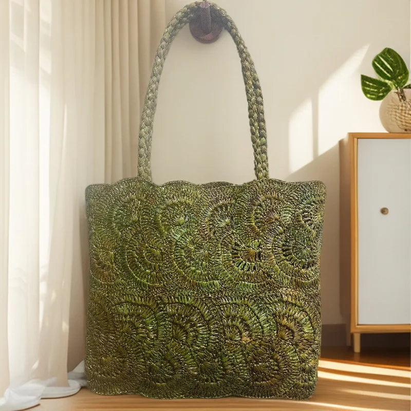 Spiral Woven Tote Bag