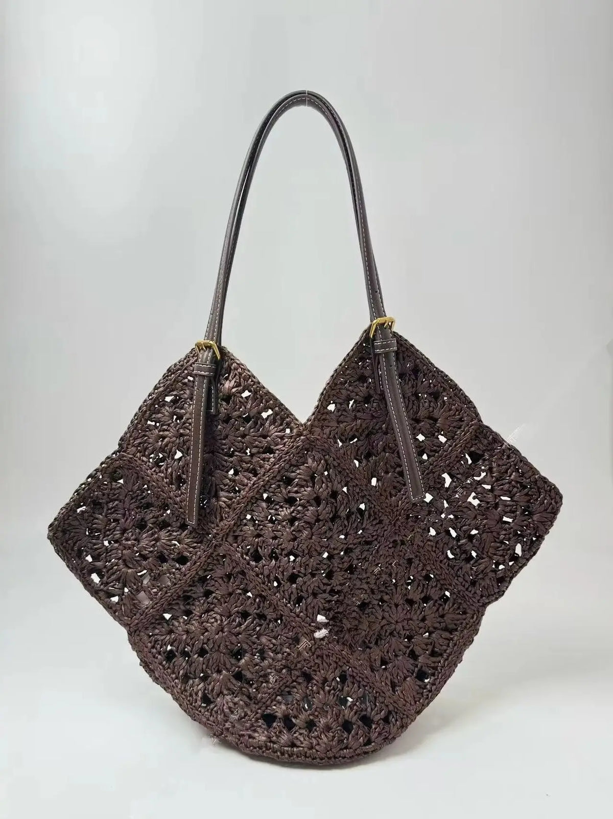 Woven Shoulder Tote Bag