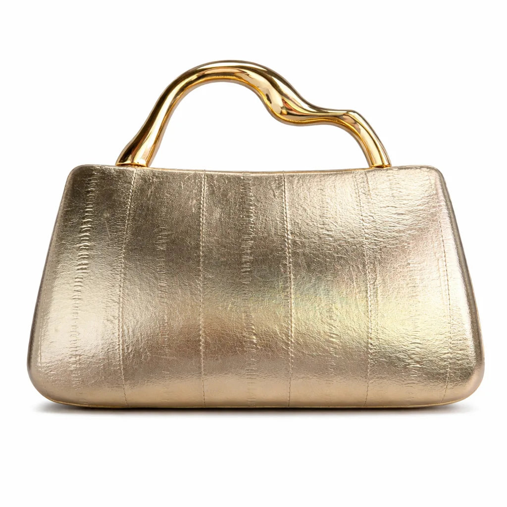 Wave-Handle Top-Handle Bag