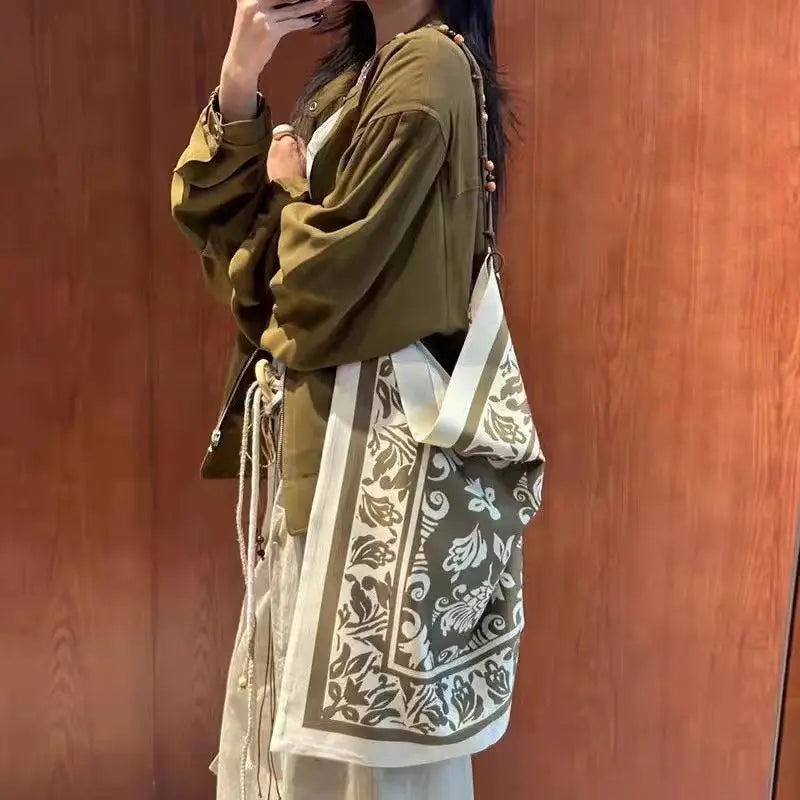 Printed Slouchy Shoulder Bag