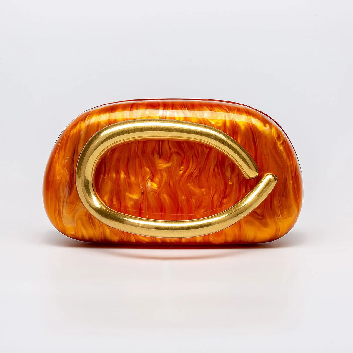 Oval-Accent Evening Clutch