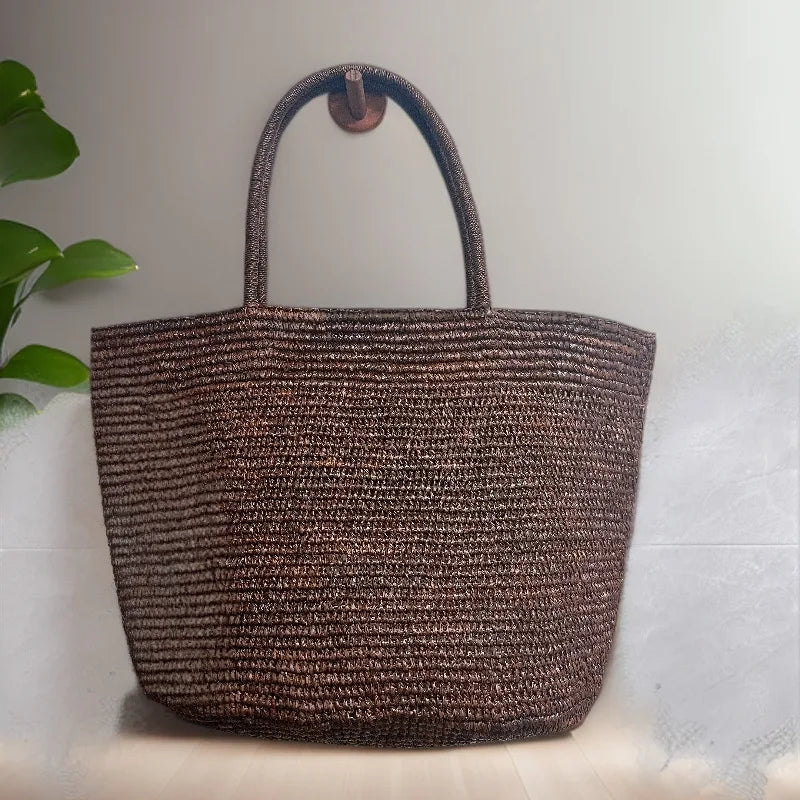 Woven Rectangular Tote Bag