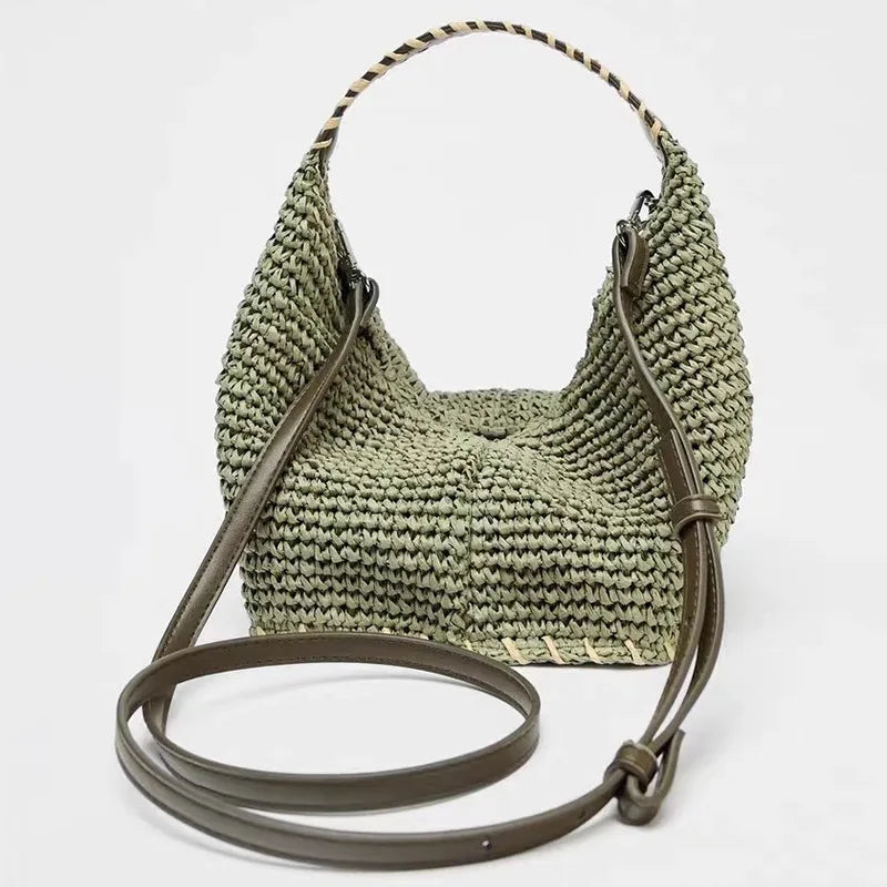 Woven Hobo Shoulder Bag