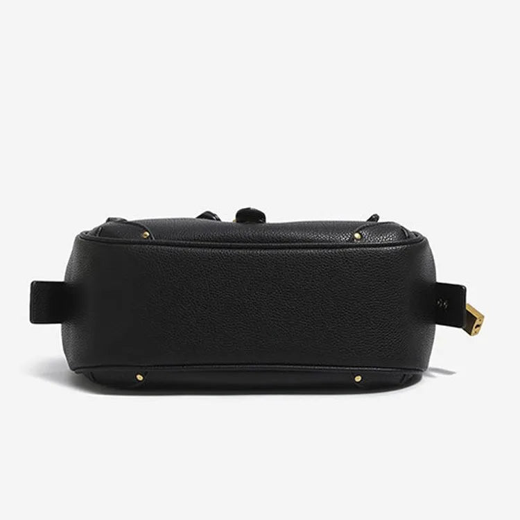 Buckled Crescent Shoulder Bag